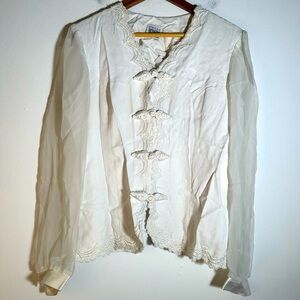 R&M Richards Cream Blouse